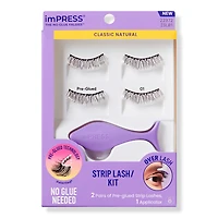 Kiss imPRESS Pre-Glued Strip Lashes Kit - Classic Natural