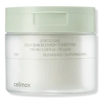 celimax Jiwoogae Cica BHA Blemish Toner Pad