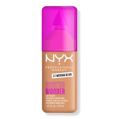 NYX Professional Makeup Make 'EM Wonder, 24H Soft Matte Foundation