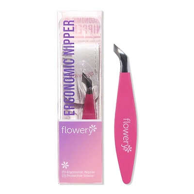 Flowery Ergonomic Nail Nipper with Precision Blades & Storage Case