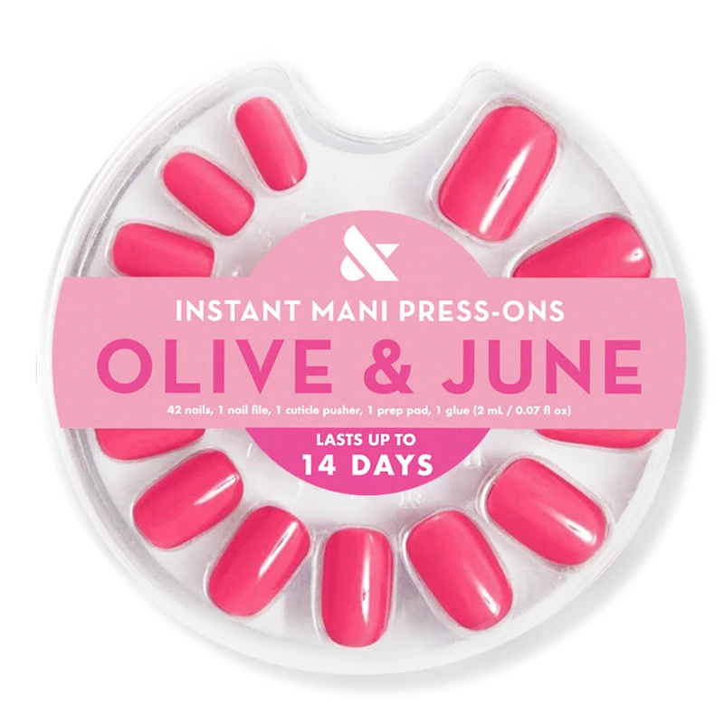 Olive & June Instant Mani Press-On Nails Hot Strawberry