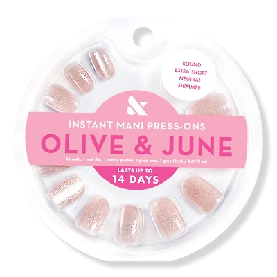 Olive & June Instant Mani Press-On Nails Neutral Shimmer