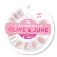 Olive & June Instant Mani Press-On Nails Neutral Shimmer