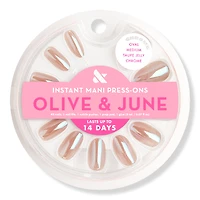Olive & June Instant Mani Press-On Nails Taupe Jelly Chrome
