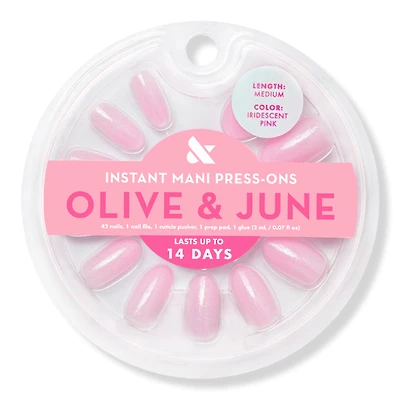 Olive & June Instant Mani Press-On Nails Iridescent Pink