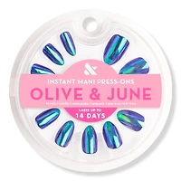 Olive & June Instant Mani Press-On Nails Electric Blue Iridescent