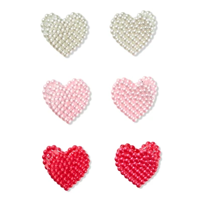 Scunci Mini Heart Pearl Claw Clip