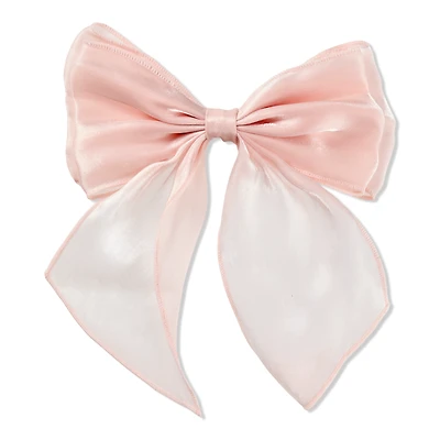 Scunci Sheer Pink Bow Salon Clip