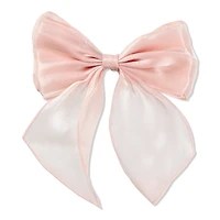 Scunci Sheer Pink Bow Salon Clip
