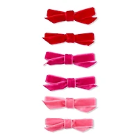 Scunci Velvet Bow Salon Clips