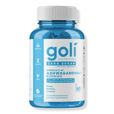 Goli Nutrition Zero Sugar Ashwagandha+ Gummies