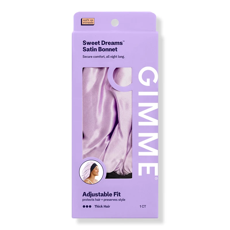 GIMME beauty Sweet Dreams Satin Sleep Bonnet - Thick Hair