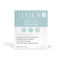 LOLA Regular Organic Cotton Pads W/ Wings