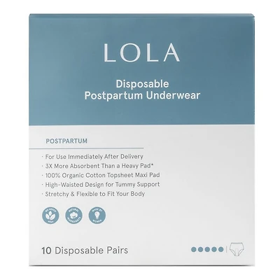 LOLA Organic Cotton Postpartum Underwear