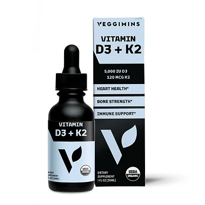 Veggimins Organic Nano Vitamin D3 + K2