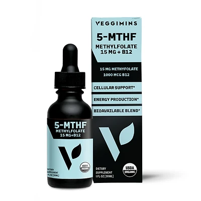 Veggimins Organic Methylfolate 15mg + B12