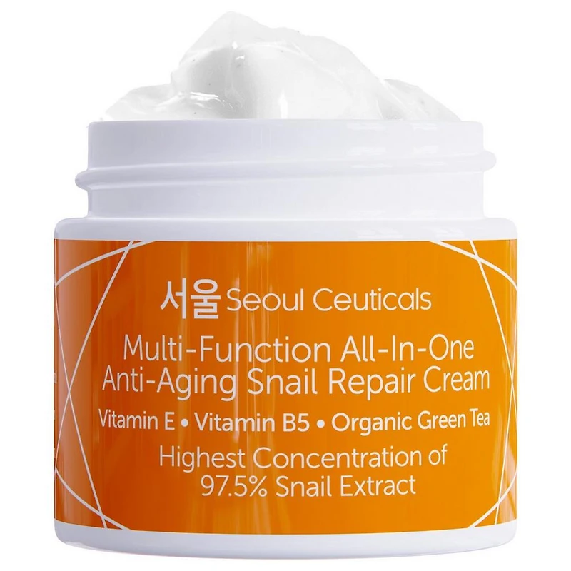 Seoul Ceuticals Korean Skin Care Multi-Function All-In-One Anti-Aging Snail Repair Cream - 2.0 oz
