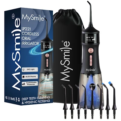 MySmile LP221 Cordless Professional Water Flosser with UVC Sterilizable