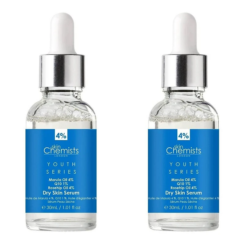 skinChemists Dry Skin Serum Marula Oil 4%, Q10 1%, Rosehip 4% 30ml - ct
