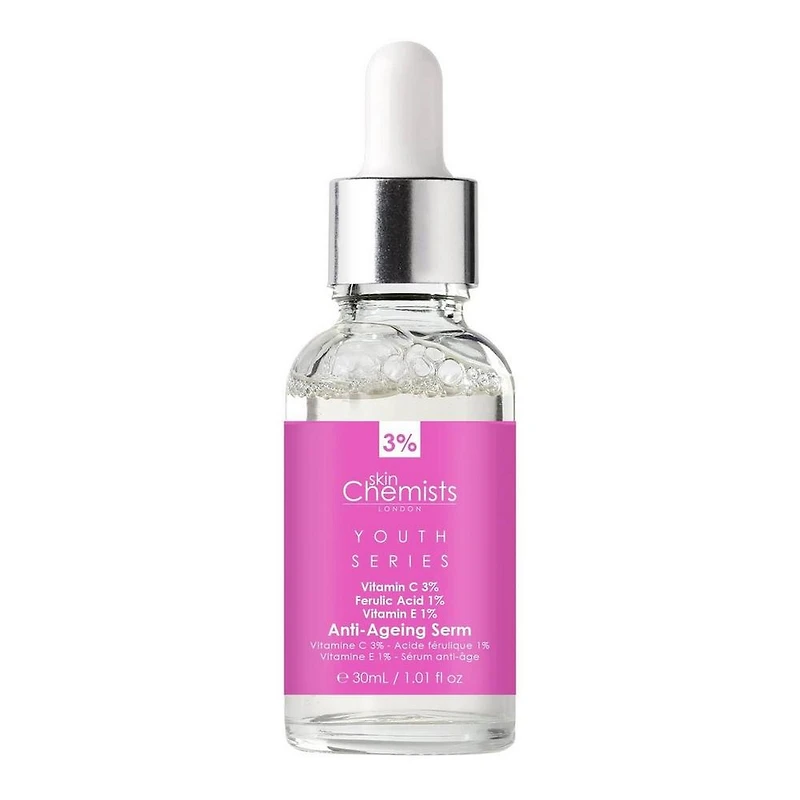 skinChemists Youth Series Anti-Aging Serum Vitamin C 3%, Ferulic Acid 1%, Vitamin E 1%