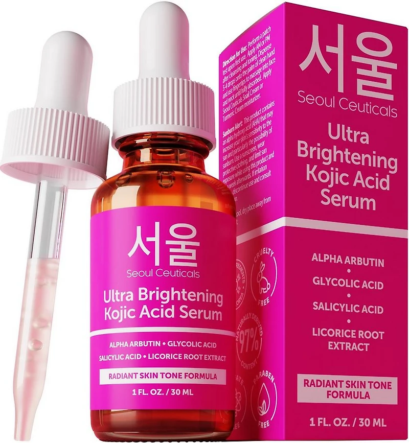 Seoul Ceuticals Korean Skin Care Ultra Brightening Kojic Acid Serum