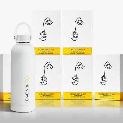 Lemon and Co. Liquid Collagen Drink Mix | Daily Elixir with Marine Collagen & Vitamin C