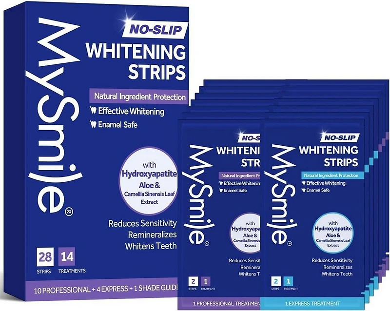 MySmile Non-Slip Teeth Whitening Strips with Natural Ingredients - Sets