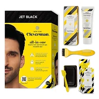 Cleverman All-In-One Beard, Hair & Touch Ups Reusable Dye Kit for Men –Natural-Looking Gray Coverage