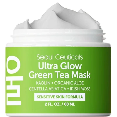 Seoul Ceuticals Korean Skin Care Ultra Glow Green Tea Mask