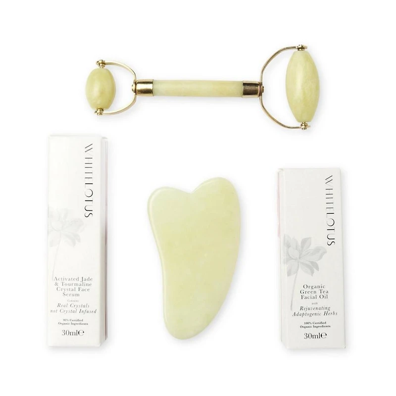 White Lotus Beauty Genuine Jade Crystal Facial Set