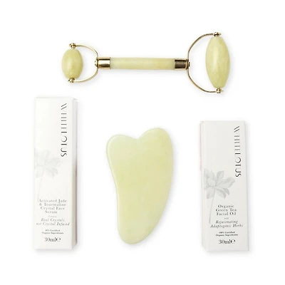 White Lotus Beauty Genuine Jade Crystal Facial Set