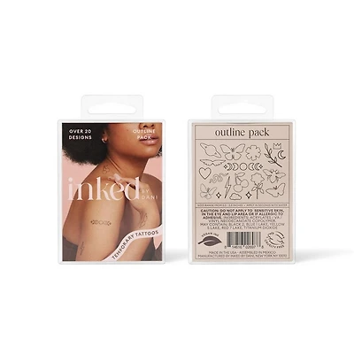 Inked by Dani Outline Temporary Tattoo Pack