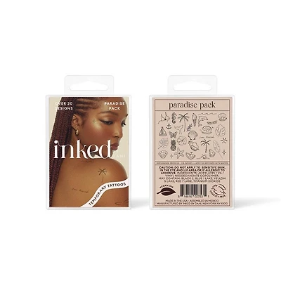 Inked by Dani Paradise Temporary Tattoo Pack