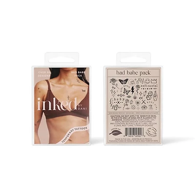 Inked by Dani Bad Babe Temporary Tattoo Pack