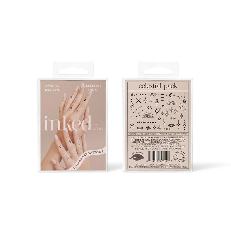 Inked by Dani Celestial Temporary Tattoo Pack