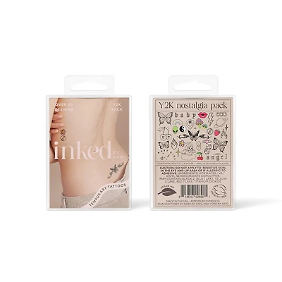 Inked by Dani Y2K Nostalgia Temporary Tattoo Pack