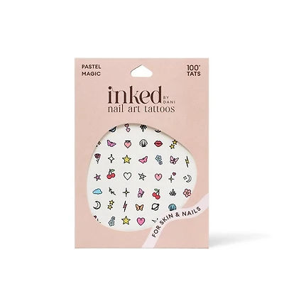 Inked by Dani Pastel Magic Nail Art Temporary Tattoo Pack
