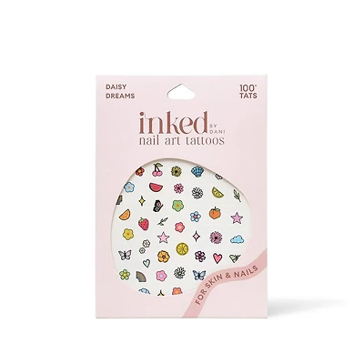 Inked by Dani Daisy Dreams Nail Art Temporary Tattoo Pack