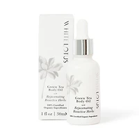 White Lotus Beauty Green Tea Body Oil With Rejuvenating Bioactive Herbs