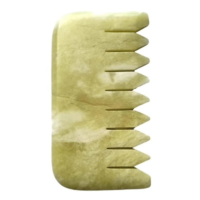 White Lotus Beauty Genuine Crystal Comb Chemical Free Jade