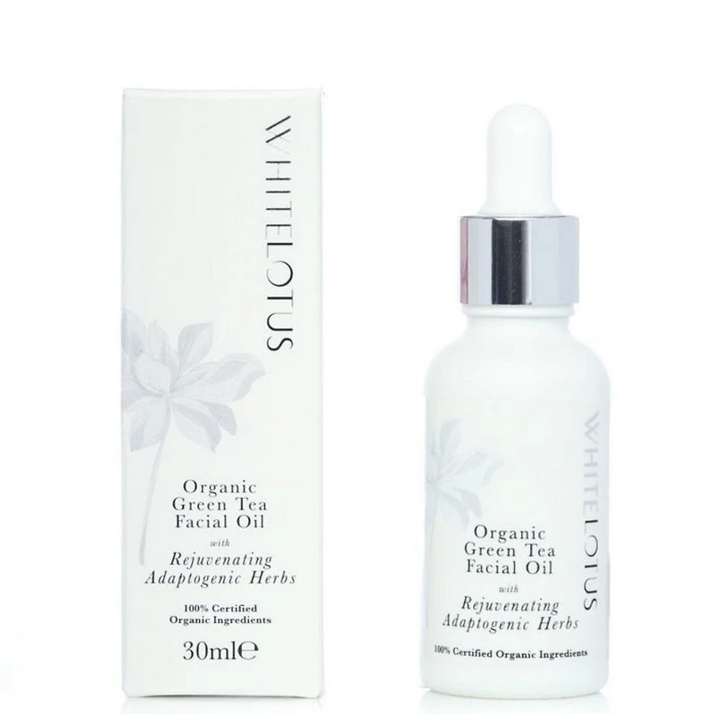 White Lotus Beauty Green Tea Facial Oil With Rejuvenating Bioactive Herbs