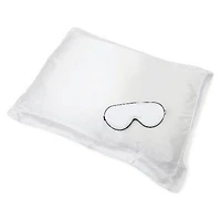 White Lotus Beauty 100% Mulberry Silk Pillowcase & Eye Mask Set - White