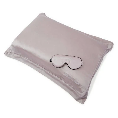 White Lotus Beauty 100% Mulberry Silk Pillowcase & Eye Mask Set 