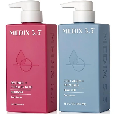 Medix 5.5 Retinol + Ferulic Acid & Collagen + Peptides Body Cream Set