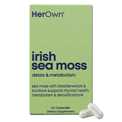 Her Own Irish Sea Moss Capsules: Detox and Metabolism Support - 60 ct
