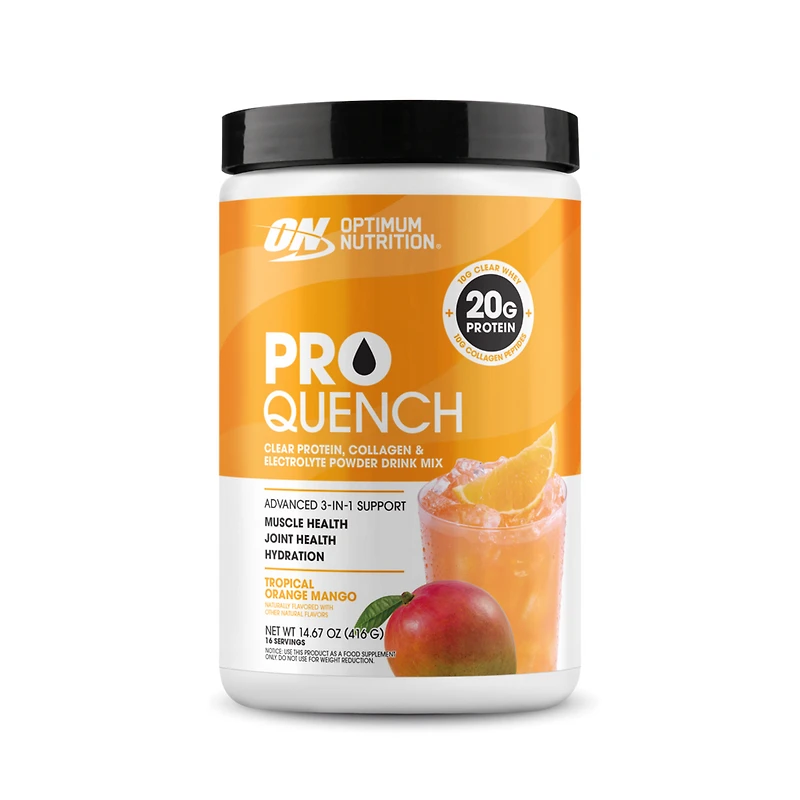 Optimum Nutrition ProQuench Whey + Collagen Protein Powder - Tropical Orange Mango