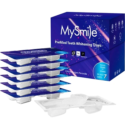 MySmile Prefilled Teeth Whitening Trays Kit, 12% Hydrogen Peroxide