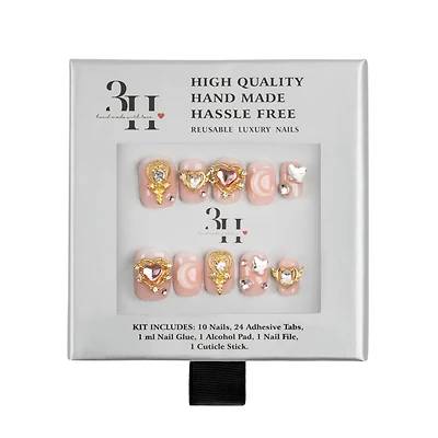 3H Nails Jeweled Petals Handmade Press-On 