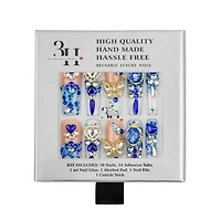 3H Nails Sapphire Spell Handmade Press-On