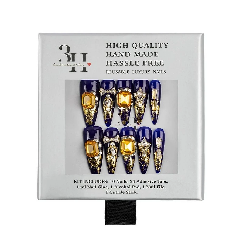 3H Nails Empire Gold Handmade Press-On